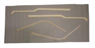 Paneelset B-stijl/boven de deur voor Volvo Duett 1962-63 nougat