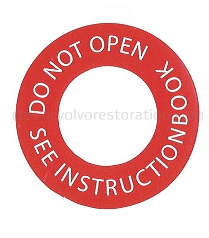 sticker "Niet openen..."