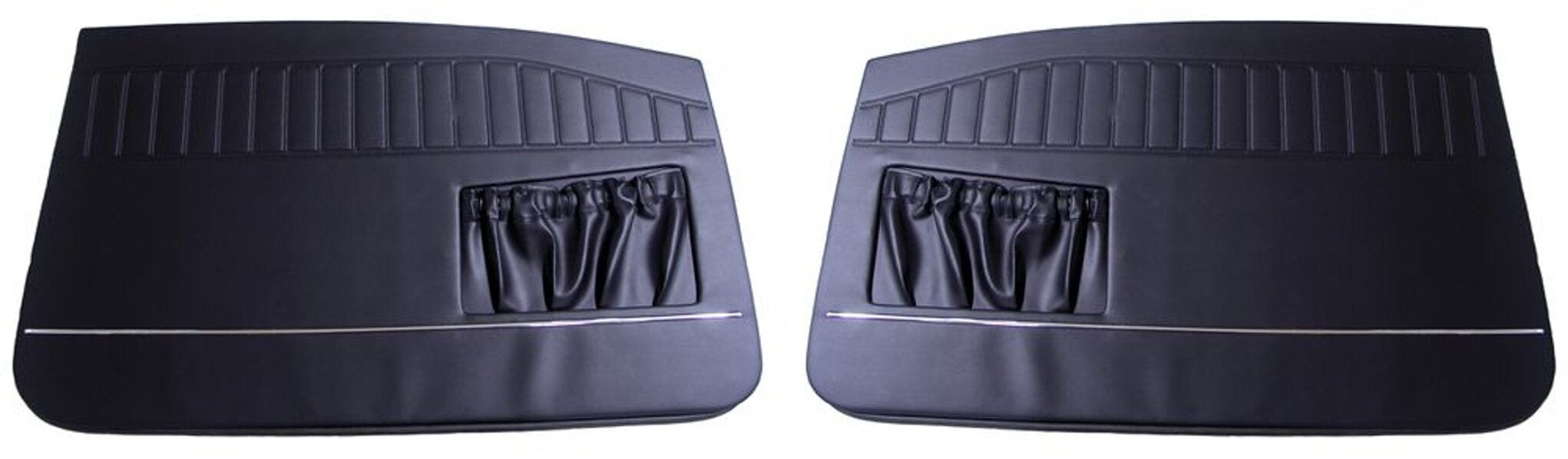 Deurpaneel zwart m/smalle lijst