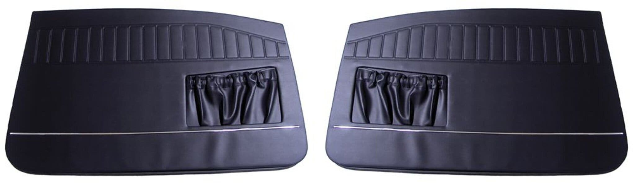 Deurpaneel zwart m/smalle lijst