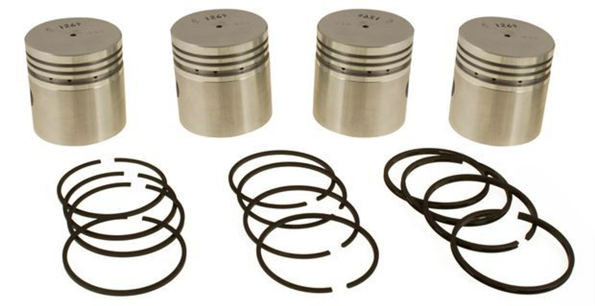 Zuigerset met zuigerveren voor Volvo B4B, 0,030"