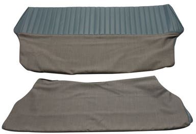 Bekleding achterbank voor Volvo 544A 1958-60 blauw/grijs Optie 1