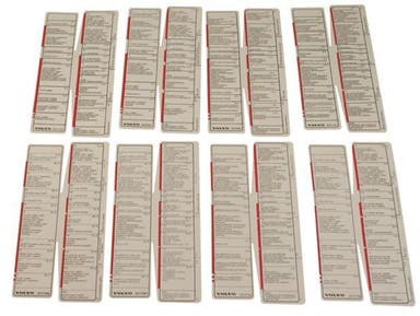 Sticker set zekeringen voor Volvo 740, 940 1988-92
