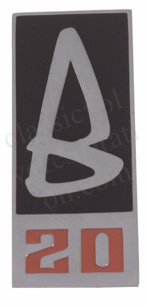 Embleem "Volvo B20" grille voor Volvo Amazon, 1800, 140