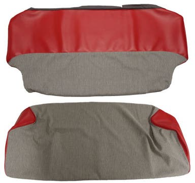 Bekleding achterbank voor Volvo Duett 1958-60 rood/grijs