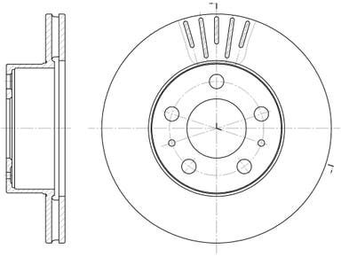 Geventileerde remschijf voor Volvo 240, Girling, 1975-93