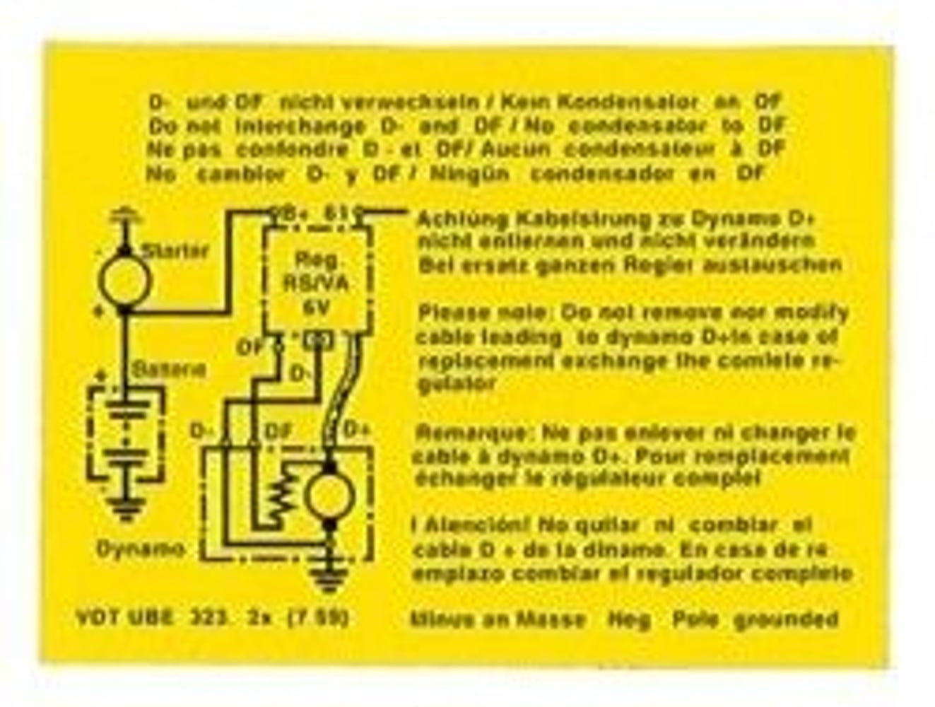 Laadrelais met sticker 6V — bild 1 av 2