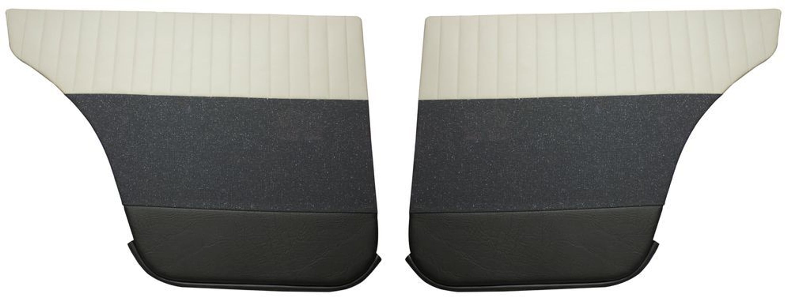 Achterportierpanelen voor Volvo Amazon 4d 1959-60, beige/blauw zilver/zwart