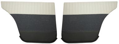 Achterportierpanelen voor Volvo Amazon 4d 1959-60, beige/blauw zilver/zwart