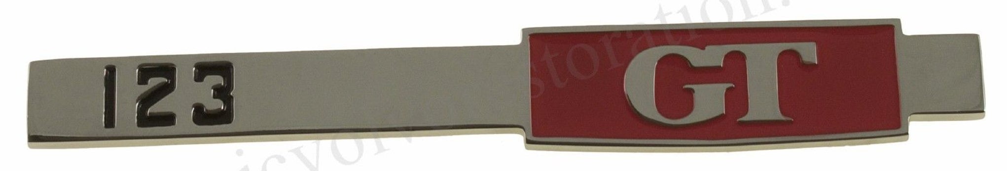 Embleem "123 GT" kofferbak