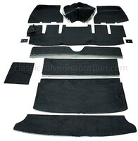 Mattenset zwart textiel