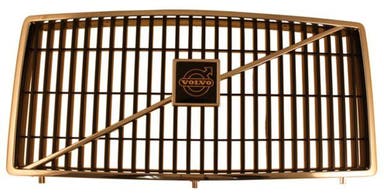 Grille voor Volvo 240, 260, -1985, zwart/chromen rand