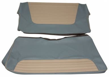 Bekleding achterbank voor Volvo PV444L 1957 blauw/wit