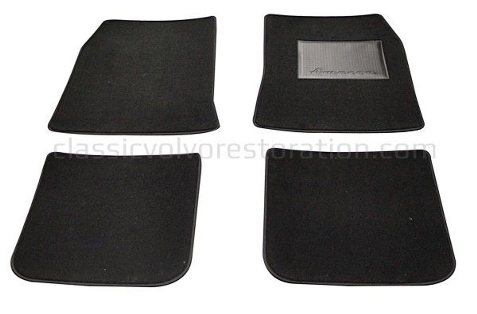 Tapijtset accessoires voor Volvo Amazon 1962-70, zwart textiel (rechtsgestuurd) — bild 2 av 2