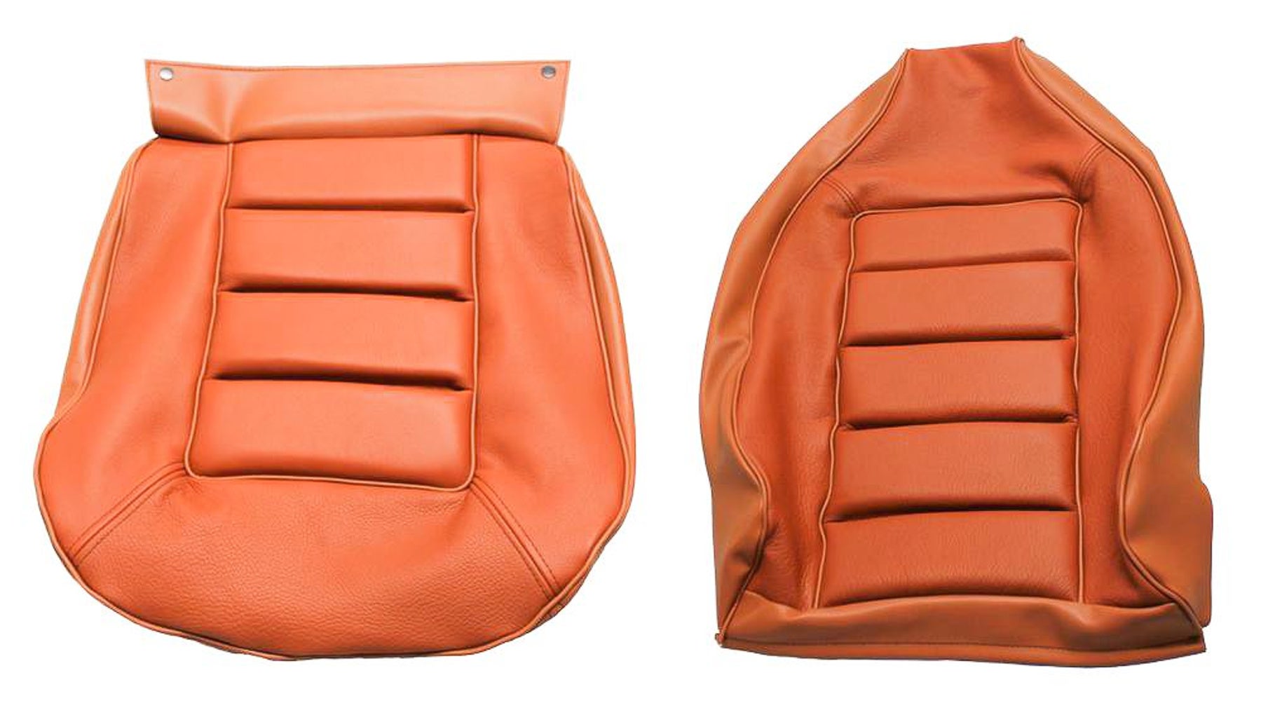 Bekleding voor de voorstoel van een Volvo 1800ES uit 1973, bruin leer.