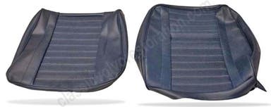 Bekleding voor de voorstoel van een Volvo Amazon 2d/4d uit 1968, blauw.