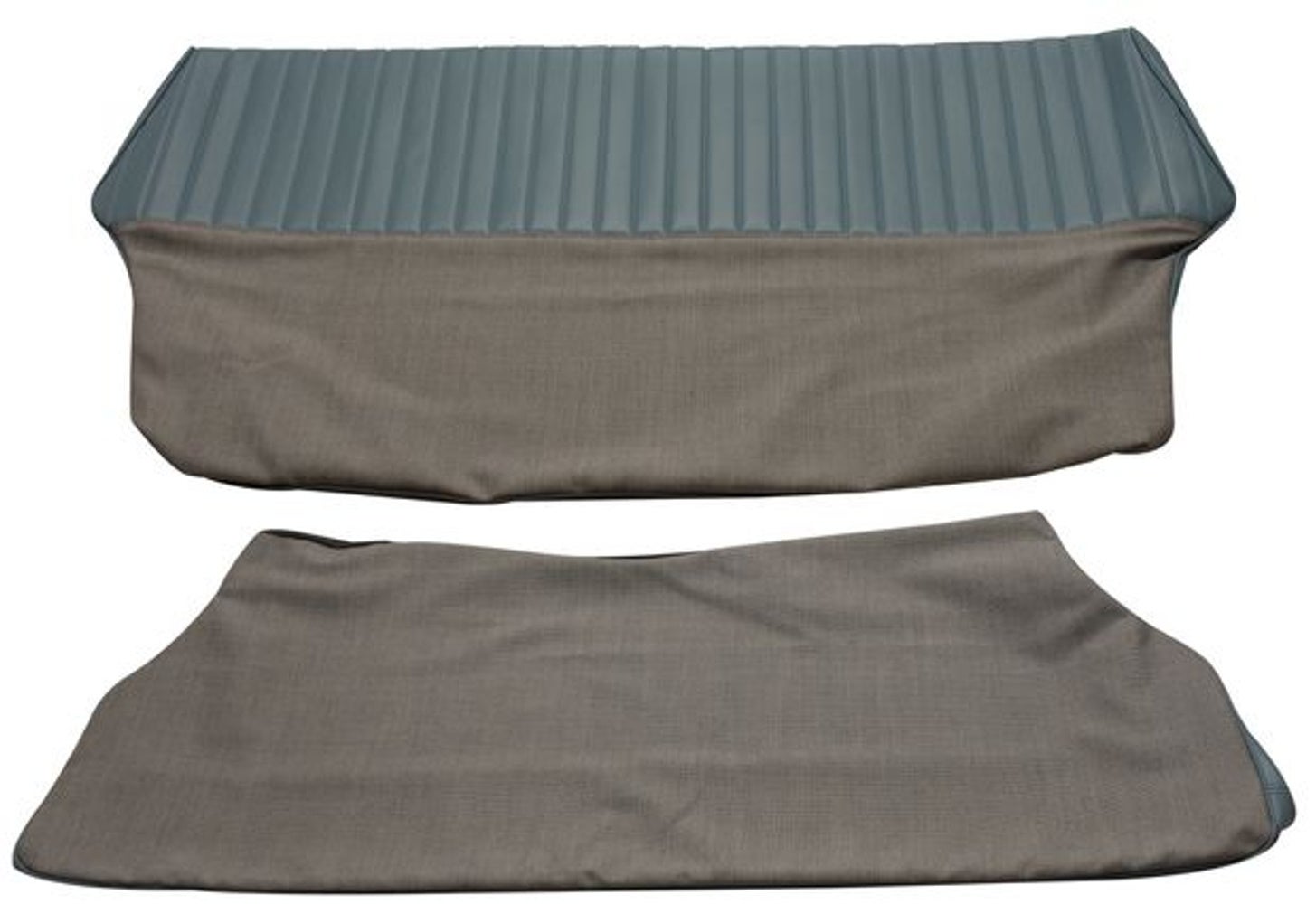 Bekleding achterbank voor Volvo 544A 1958-60 blauw/grijs Optie 1