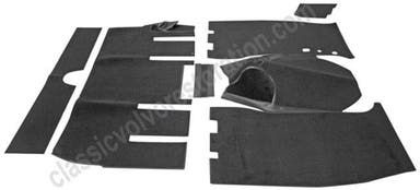 Tapijtset voor Volvo 1800 1961-62, zwart textiel