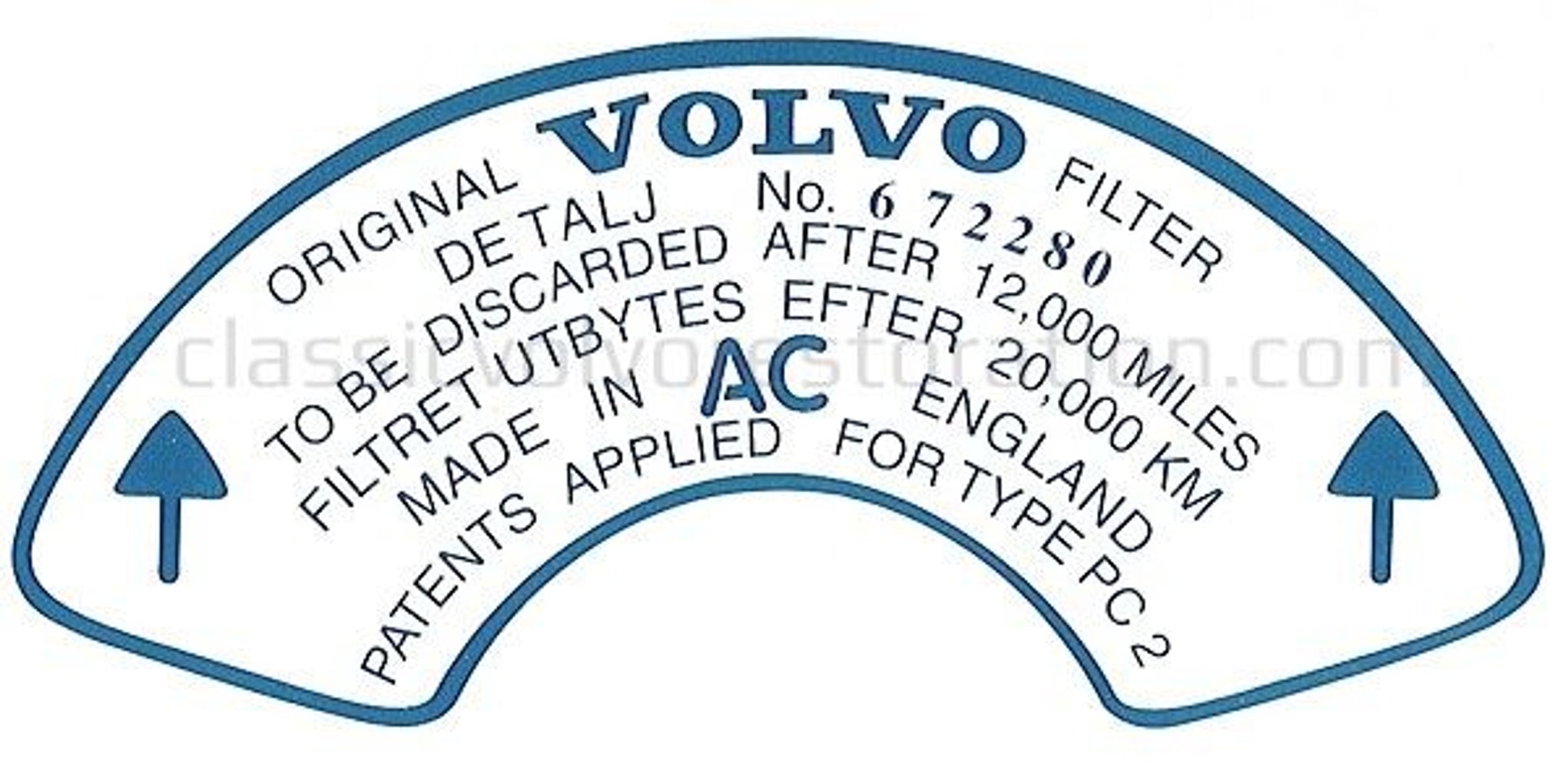 Sticker luchtfilter B18B