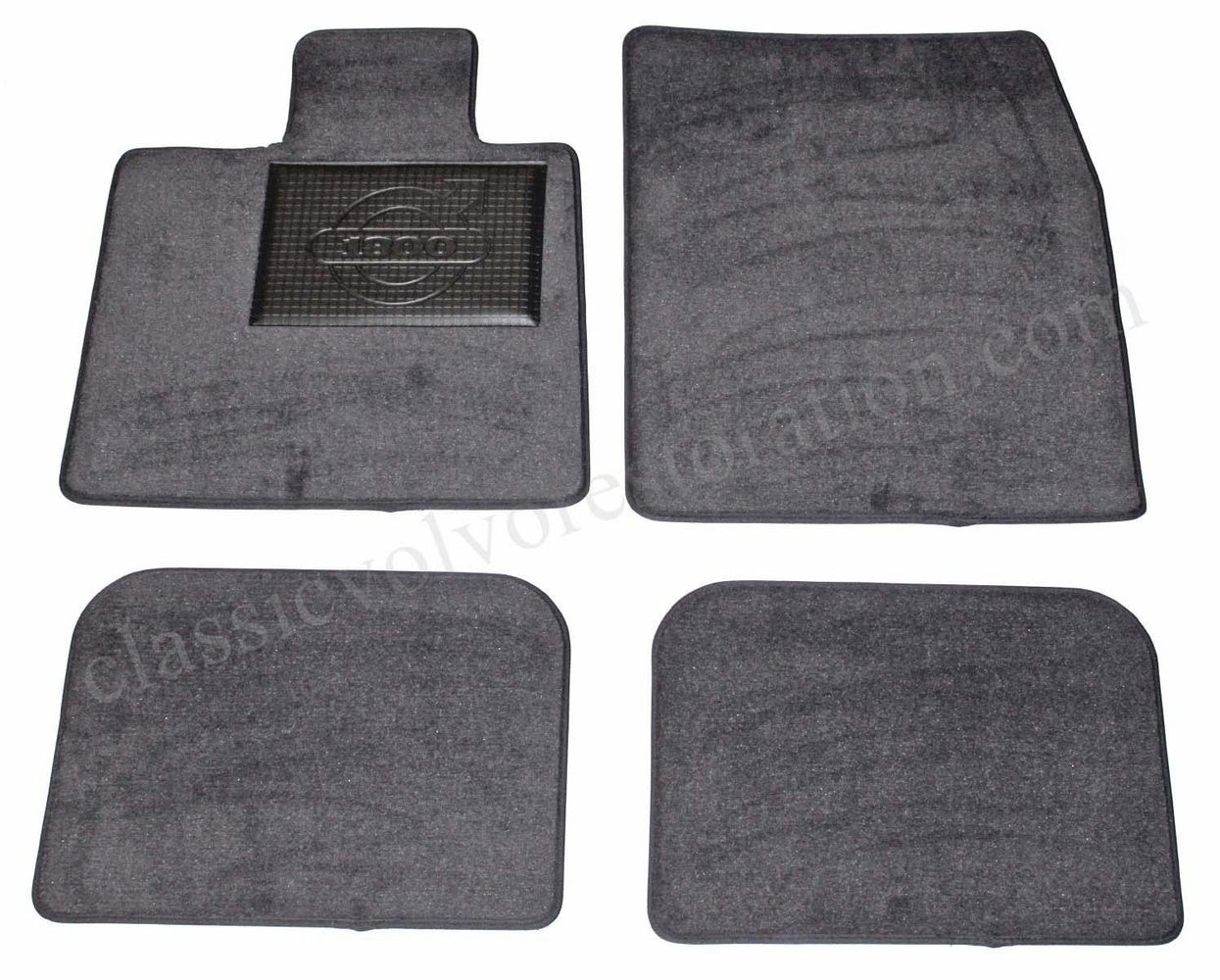 Tapijtset accessoires voor Volvo 1800S, grijs textiel