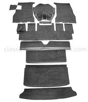 Mattenset zwart textiel