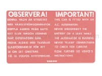 Sticker voor dynamo van Volvo 123GT rood — bild 2 av 2