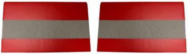 Deurpanelen voor Volvo Duett 1958-62 rood/grijs