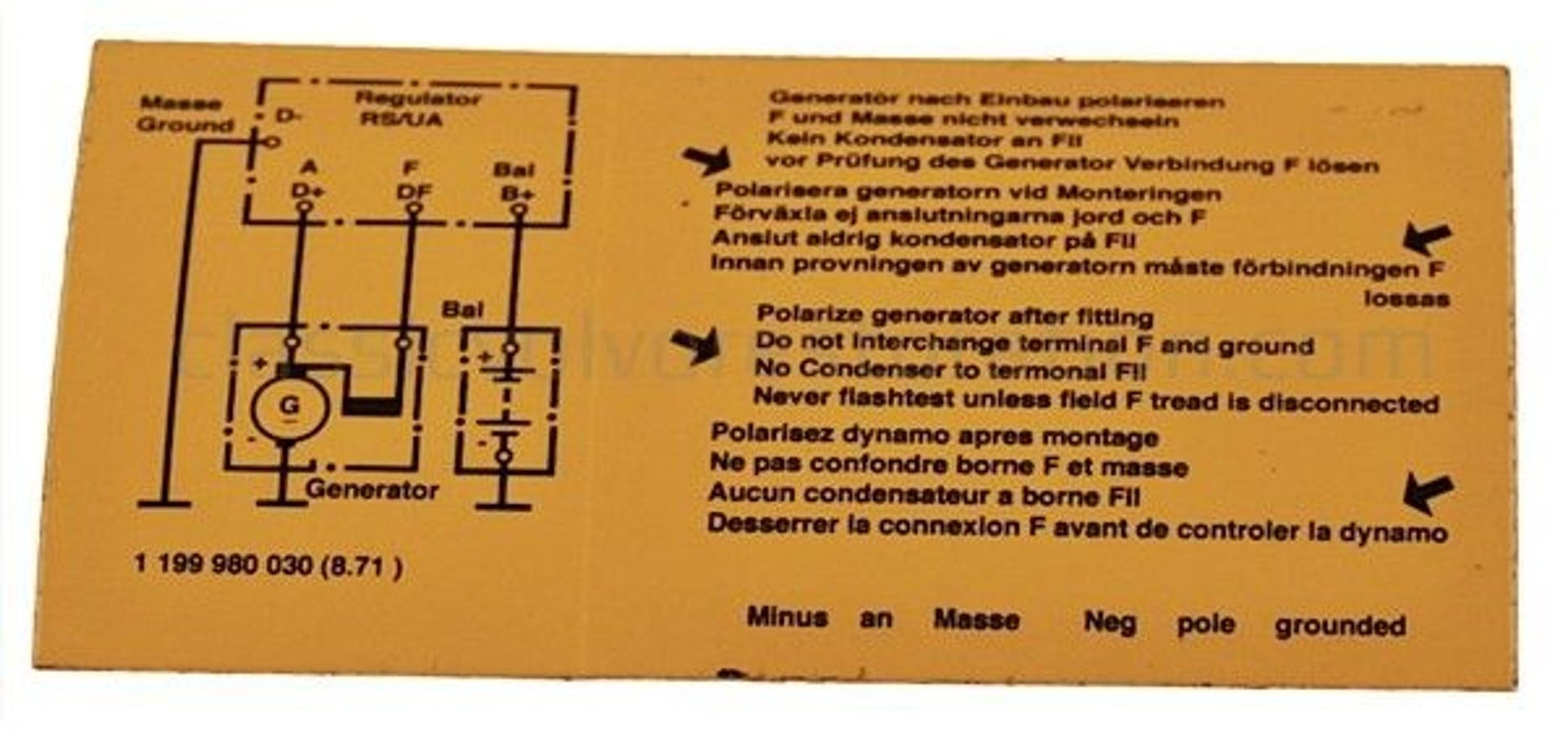 Laadrelais met sticker 6V — bild 2 av 2
