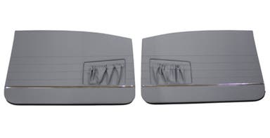 Deurpanelen voor Volvo Amazon 2d 1962-63, lichtblauw, linksgestuurd.