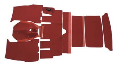 Tapijtset voor Volvo 1800S, rood textiel (rechtsgestuurd)
