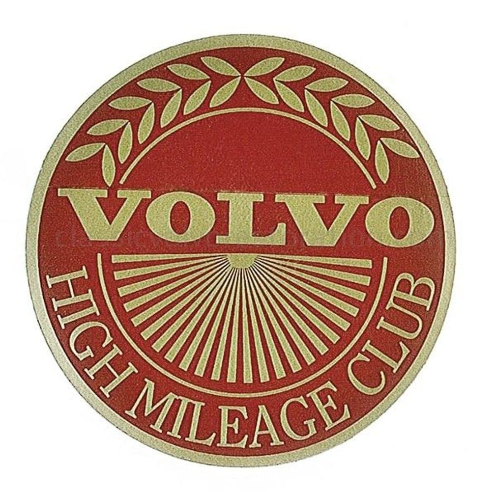 Sticker Volvo High Mileage Club — bild 2 av 2