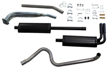 Uitlaatsysteem dubbele buis voor