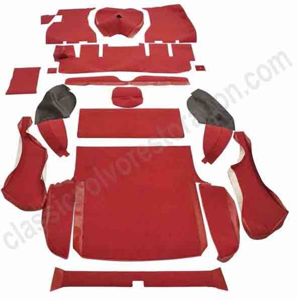 Mattenset 1800 ES rood textiel