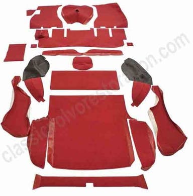 Mattenset 1800 ES rood textiel