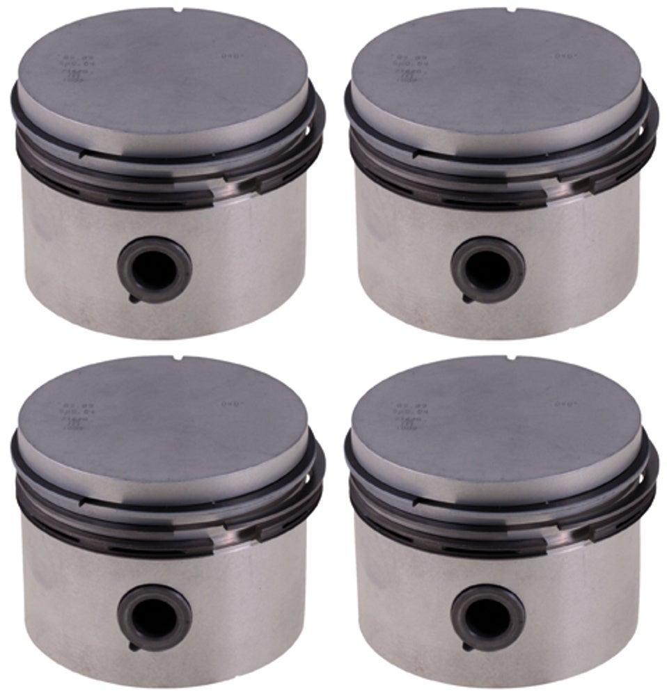 Zuigerset (4 stuks) met zuigerveren voor Volvo B19, B20, B30 1974- 0,030"