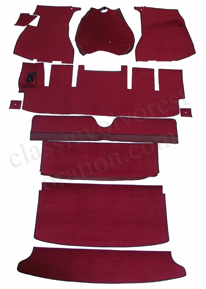 Mattenset rood textiel