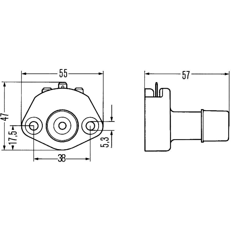 Voetschakelaar voor Volvo PV, Duett, Amazon, 1800 — bild 2 av 4