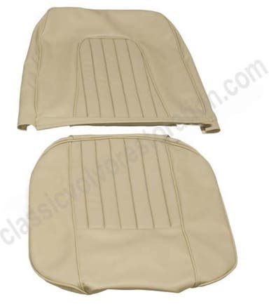 Bekleding voor de voorstoelen van een Volvo 1800 uit 1961-1962, wit (vinyl).