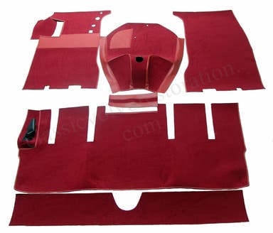 Tapijtset voor Volvo 1800 1963, rood textiel, ch 6001-198000