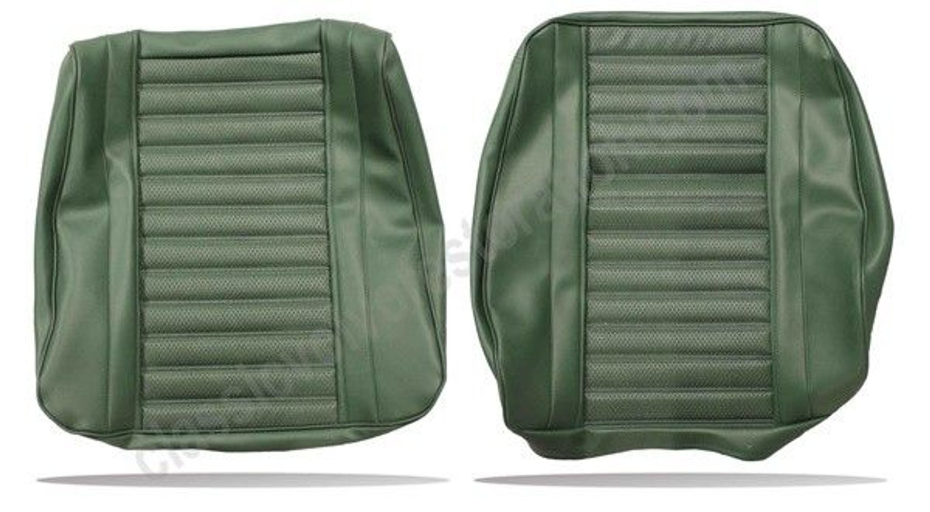 Bekleding voor de voorstoel van een Volvo Amazon uit 1967-68, groen.