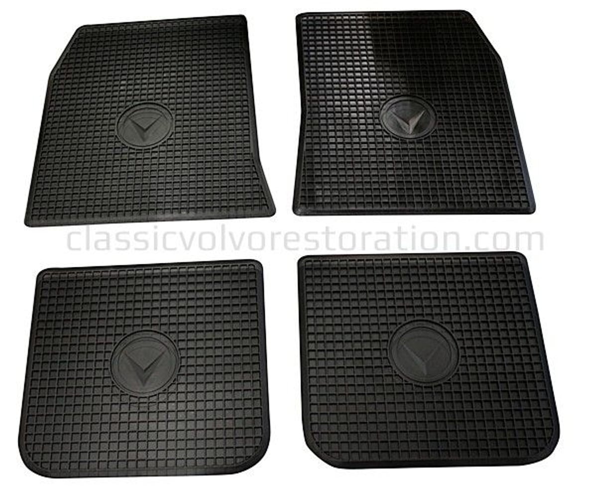 Mattenset Accessoires voor Volvo Amazon 1962-70, zwart rubber