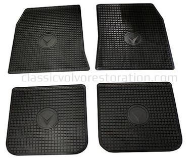 Mattenset Accessoires voor Volvo Amazon 1962-70, zwart rubber