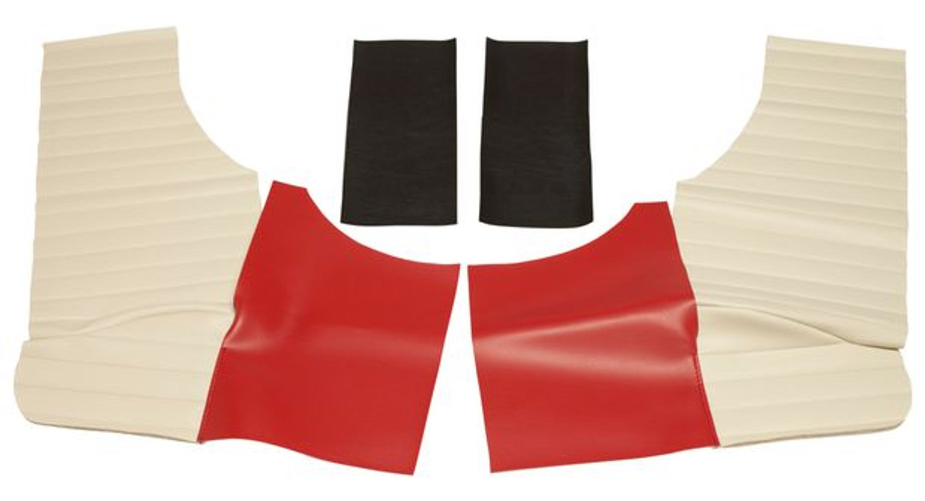 Achterpanelen voor Volvo PV544A 1958-60, VS rood/beige