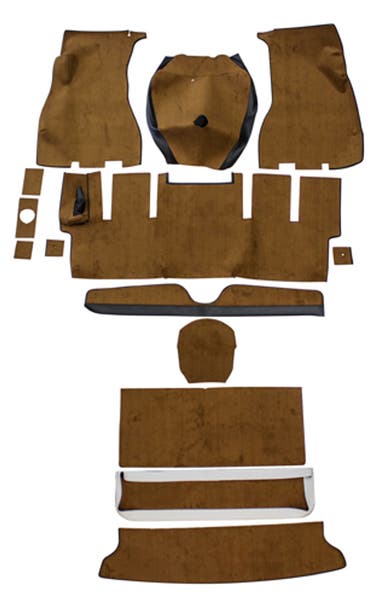 Tapijtset voor Volvo 1800E uit 1972, bruin textiel