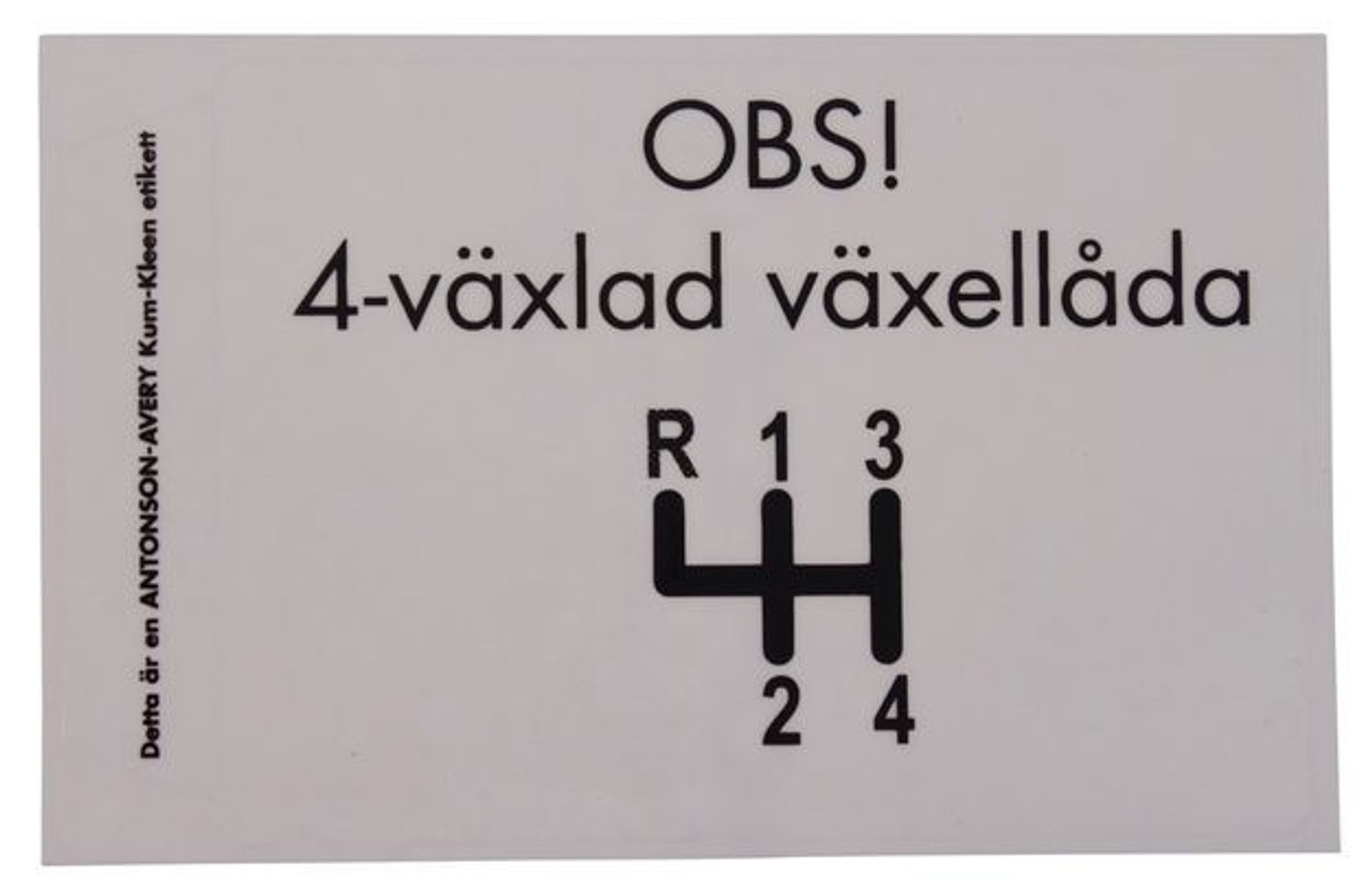 Sticker versnellingsstand