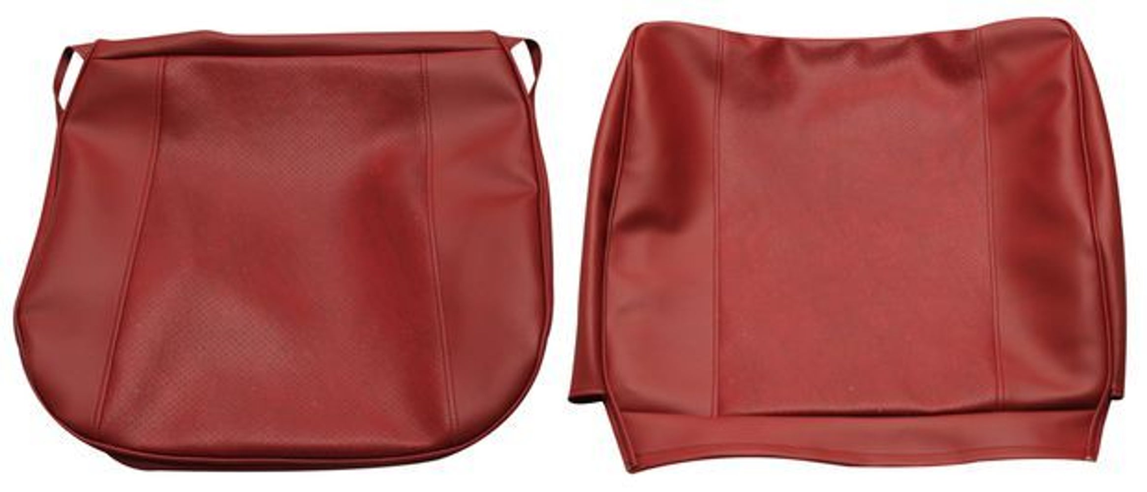 Bekleding voor de voorstoel van een Volvo PV544 Duett 1963-64 (VS, rood).