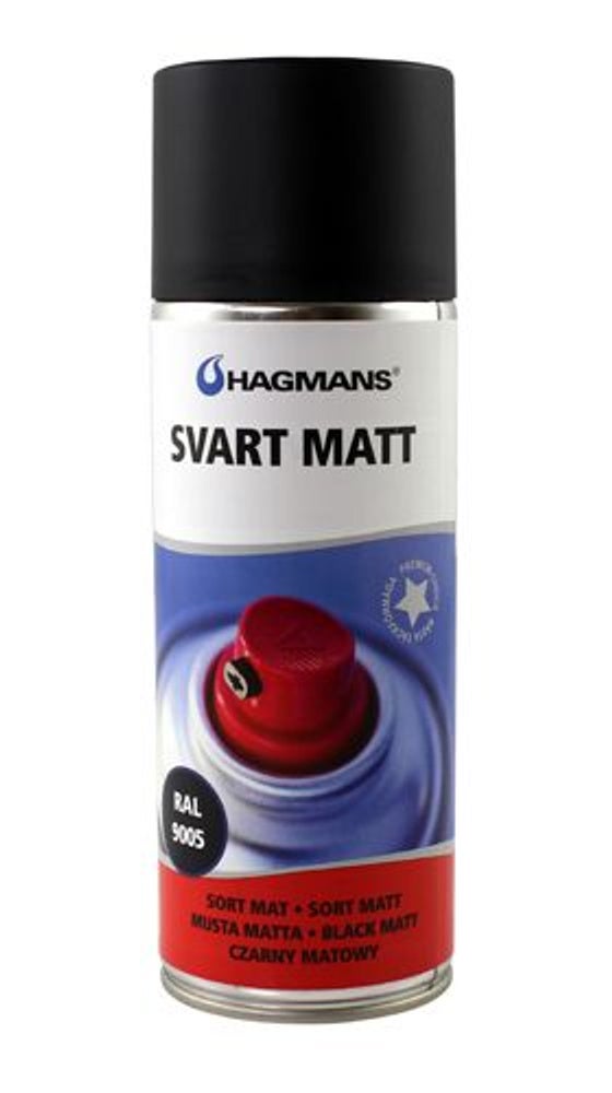 Matte zwarte verf, 400 ml spuitbus.