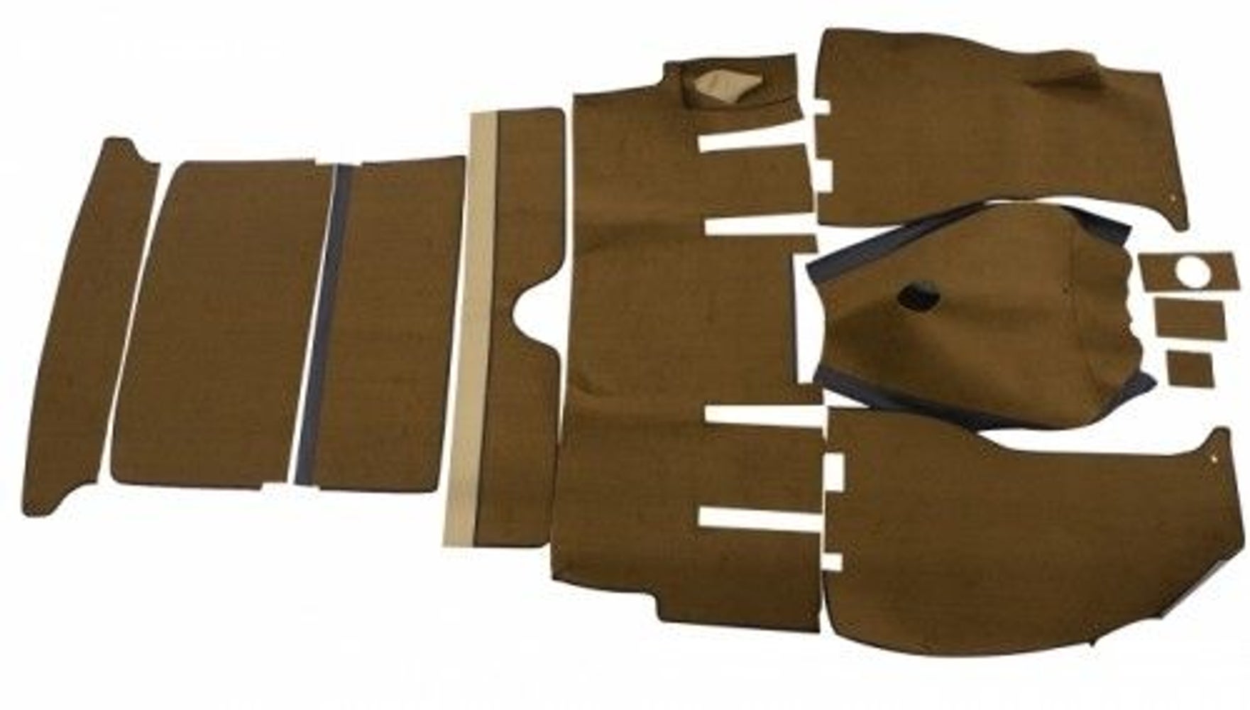 Tapijtset voor Volvo 1800E uit 1970, bruin/beige