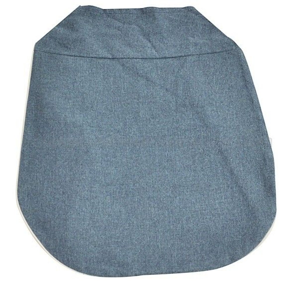 Bekleding voor de voorstoelen van een Volvo Amazon 4d uit 1959-1960, turquoise, met inklapbare onderdelen. — bild 2 av 2