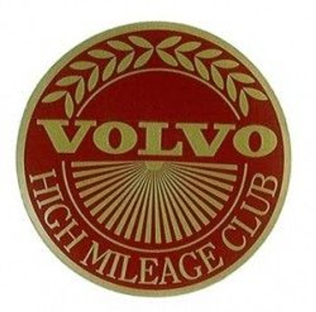 Sticker Volvo High Mileage Club — bild 1 av 2
